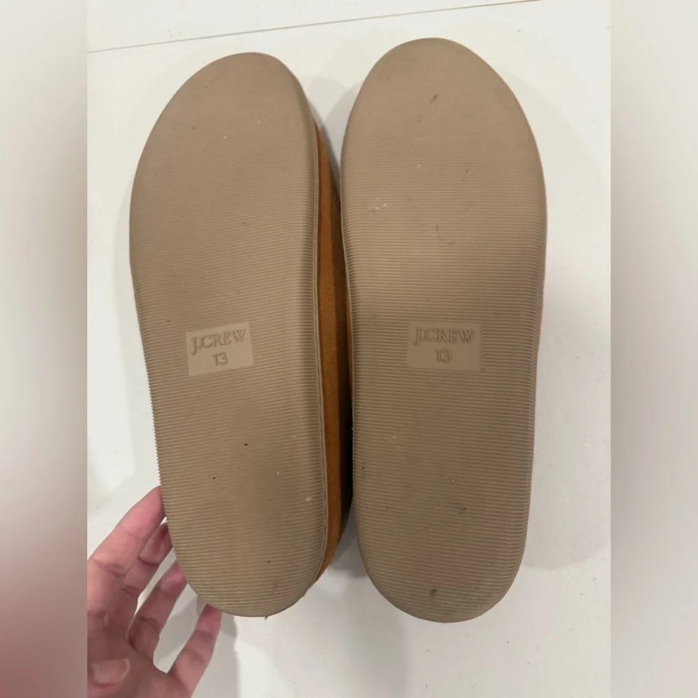 J CREW Men’s CLASSIC SUEDE MOCCASIN SLIP ON SLIPPERS Size 13